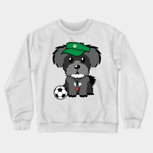 Schnauzer Playing Soccer Crewneck Sweatshirt